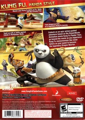 DreamWorks Kung Fu Panda box cover back